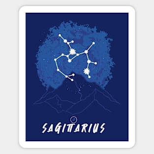 Retro Zodiac Sign Sagittarius Astrology Sticker